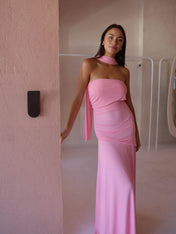 Vestido Aura Longo em Tule Drapeado Multiformas