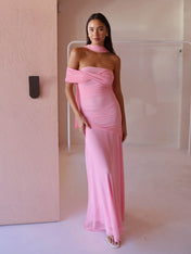 Vestido Aura Longo em Tule Drapeado Multiformas