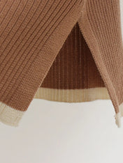 Conjunto Tricô Listrado Gola Alta e Calça Tarcila