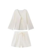 Conjunto Texturizado Daisy com Amarração e Short