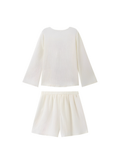 Conjunto Texturizado Daisy com Amarração e Short