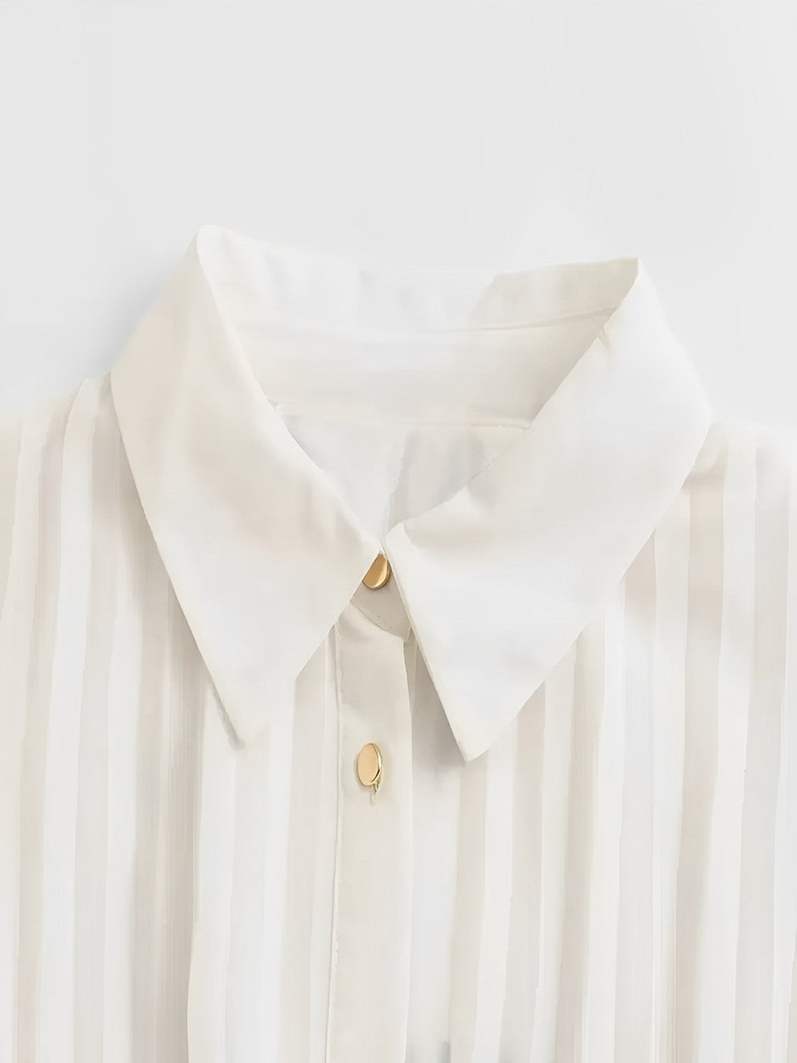 Vestido Chemise Midi Plissado Fleur