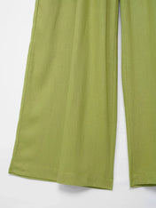 Conjunto Daniela com Camisa Manga Longa e Calça Pantalona Toque Linho