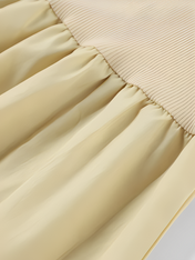 Vestido Longo Canelado Evasê Plissado Maia