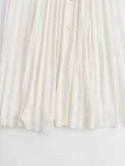 Vestido Chemise Midi Plissado Fleur