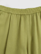 Conjunto Daniela com Camisa Manga Longa e Calça Pantalona Toque Linho