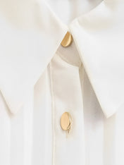 Vestido Chemise Midi Plissado Fleur