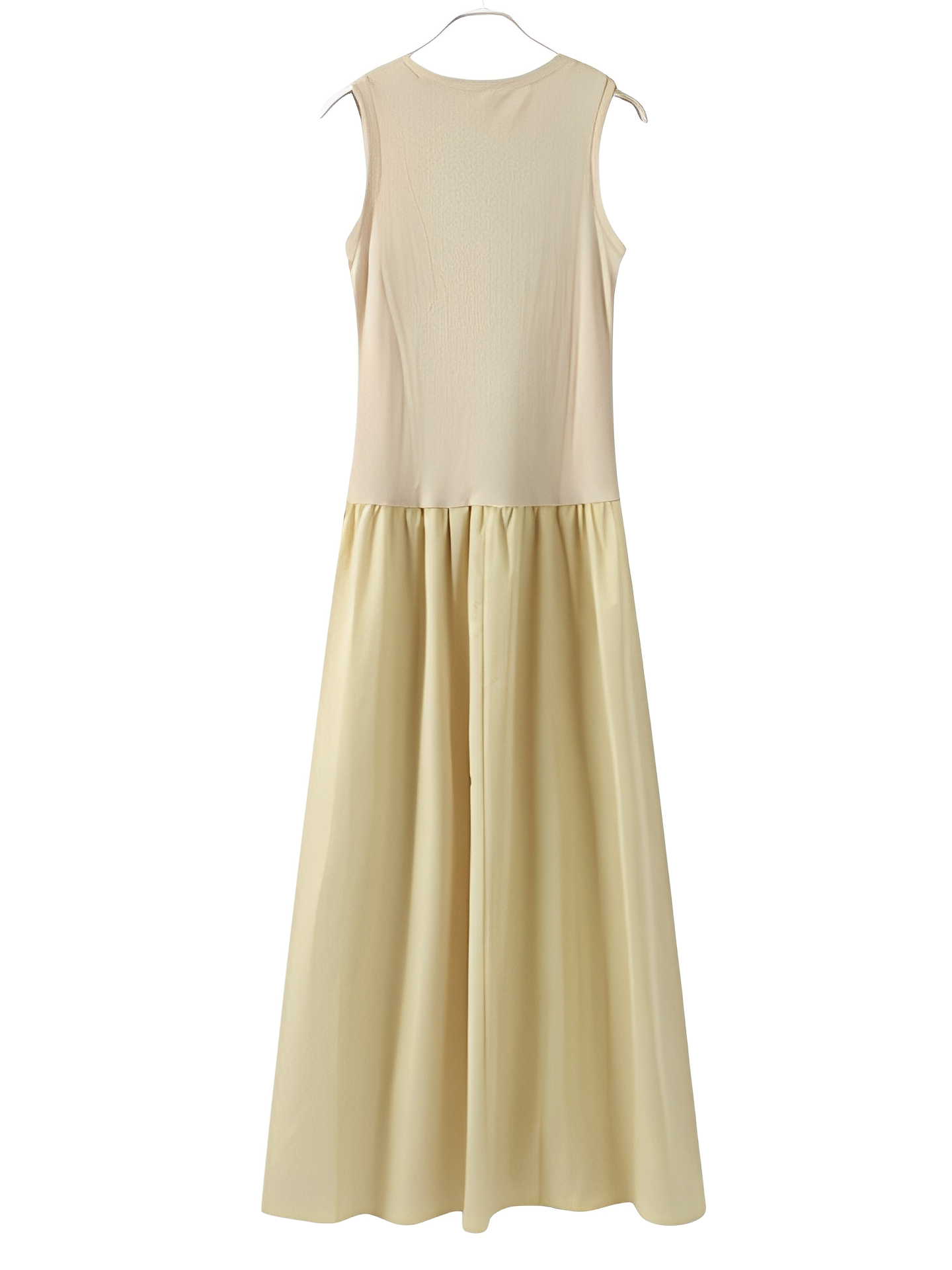 Vestido Longo Canelado Evasê Plissado Maia