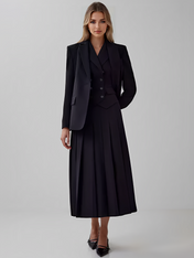 Conjunto Lizandra em Alfaiataria com Colete e Saia Midi