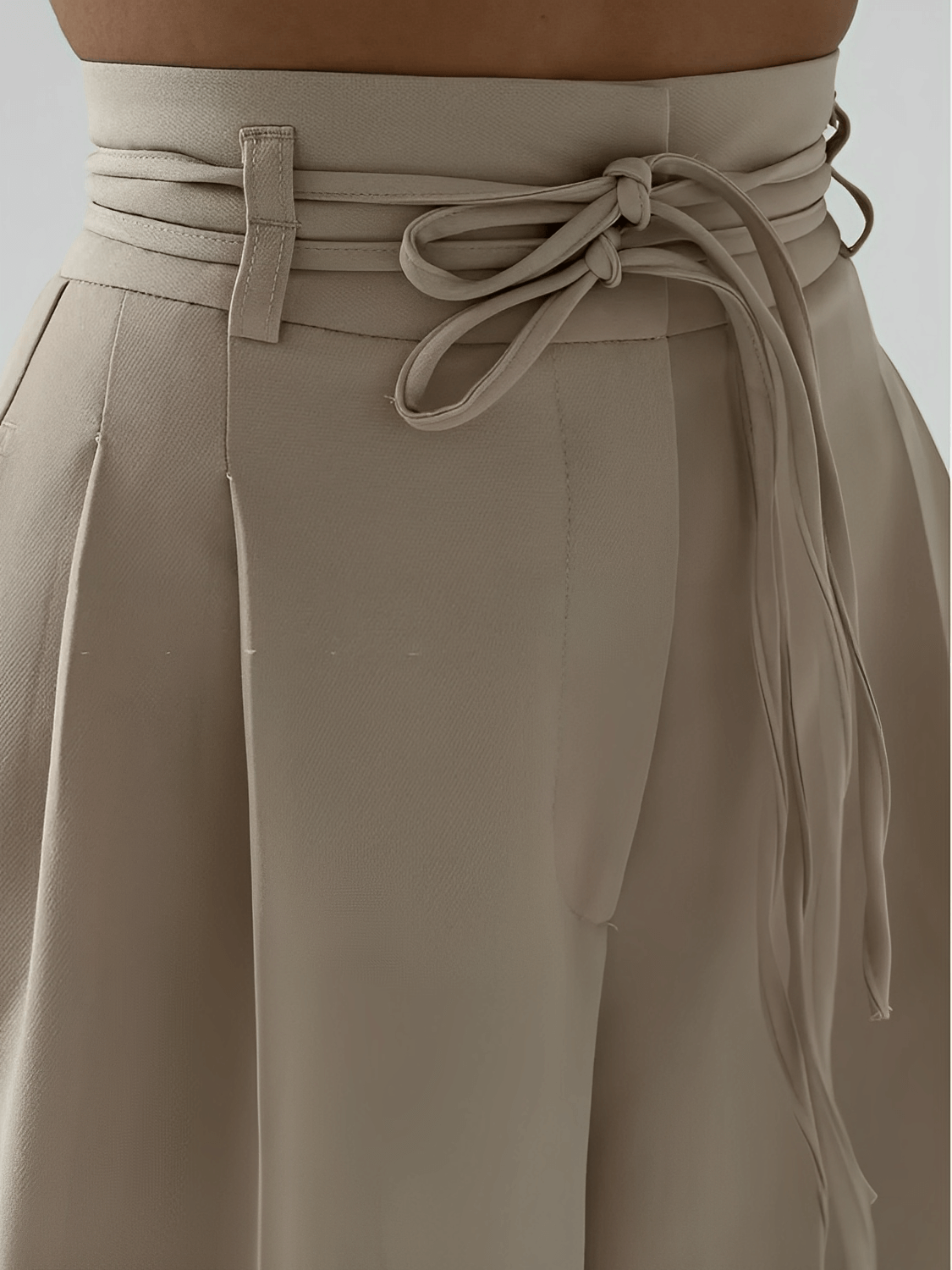 Calça Paulina em Alfaiataria Wide Leg com Amarração