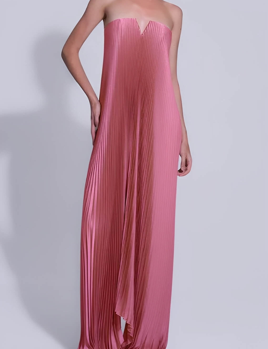 Vestido Longo Plissado Tomara que Caia Éris