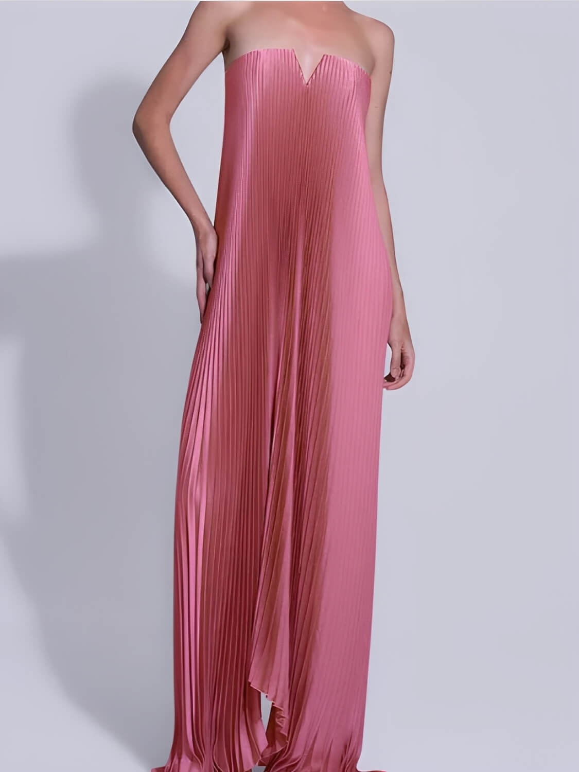 Vestido Longo Plissado Tomara que Caia Éris