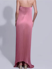 Vestido Longo Plissado Tomara que Caia Éris