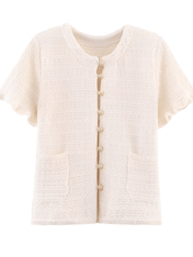 Conjunto Tweed Feminino Saia Longa Plissada Suiany