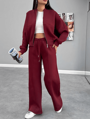 Conjunto Bruna Estilo Aerolook com Jaqueta e Calça Reta