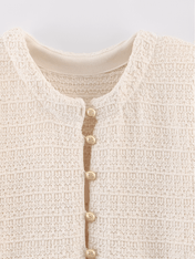 Conjunto Tweed Feminino Saia Longa Plissada Suiany