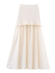 Conjunto Tweed Feminino Saia Longa Plissada Suiany