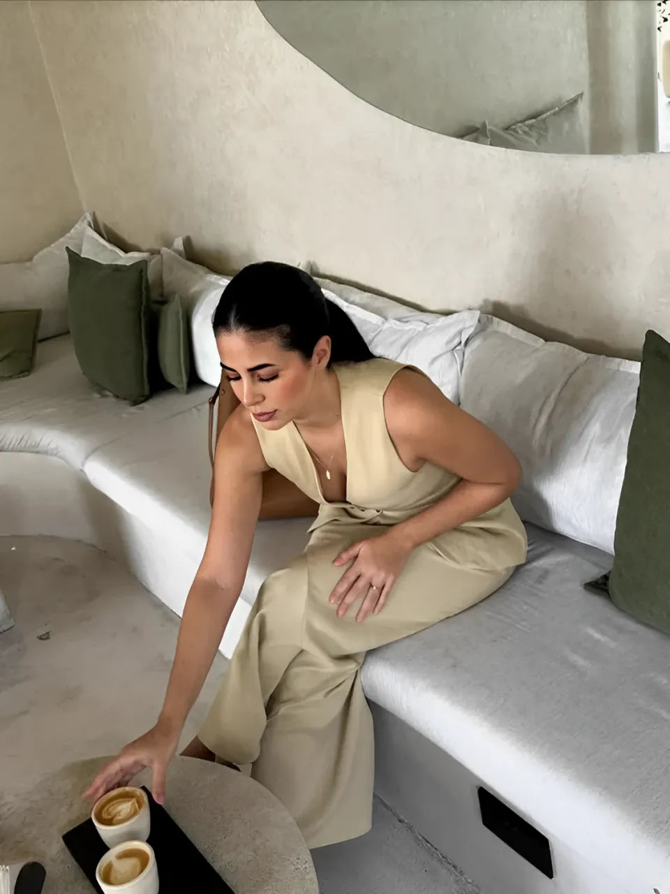 Conjunto Alfaiataria com Colete Abotoado e Saia Longa Fluida Anabelle