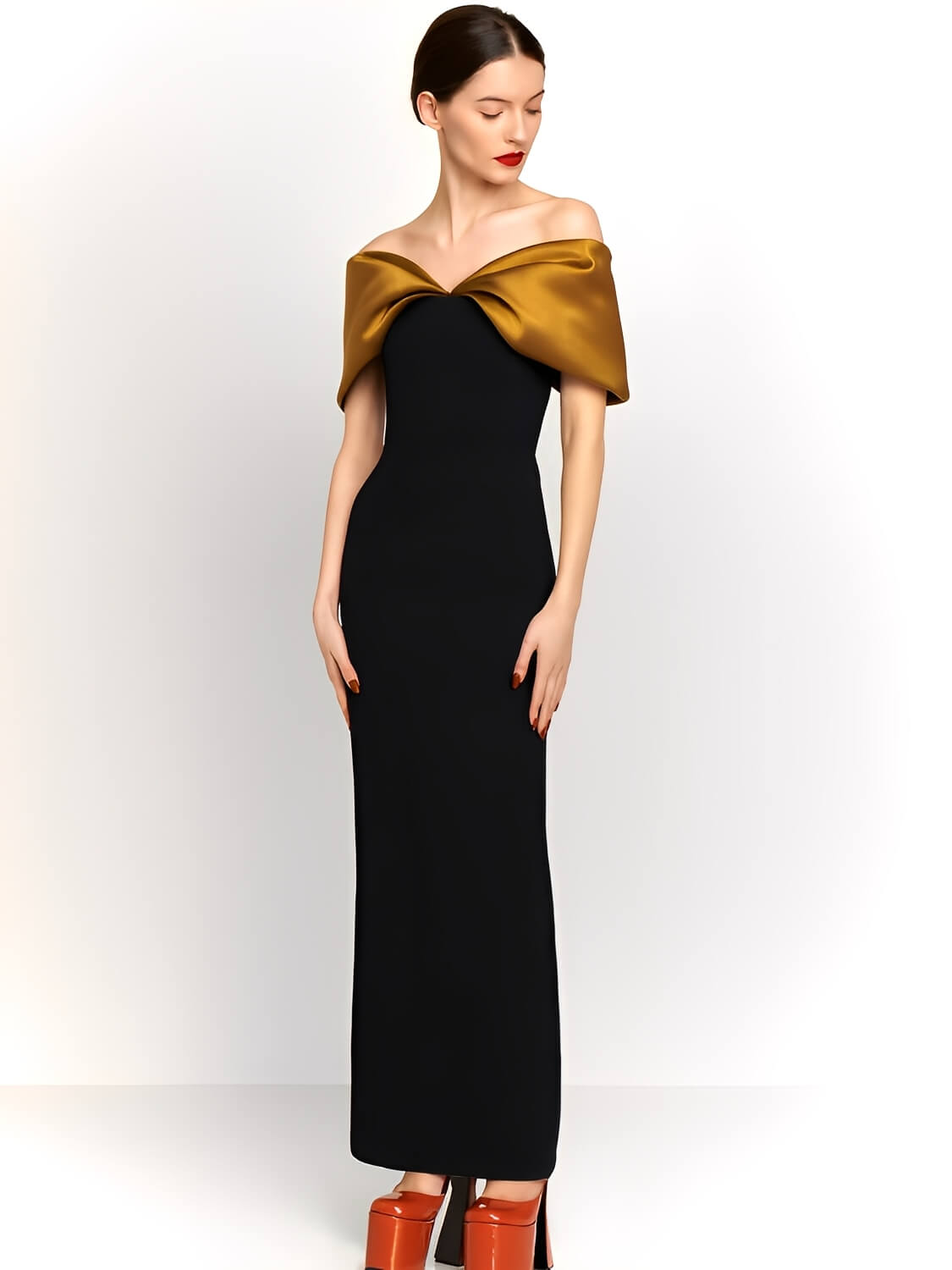 Vestido Longo Ombro a Ombro Nyla