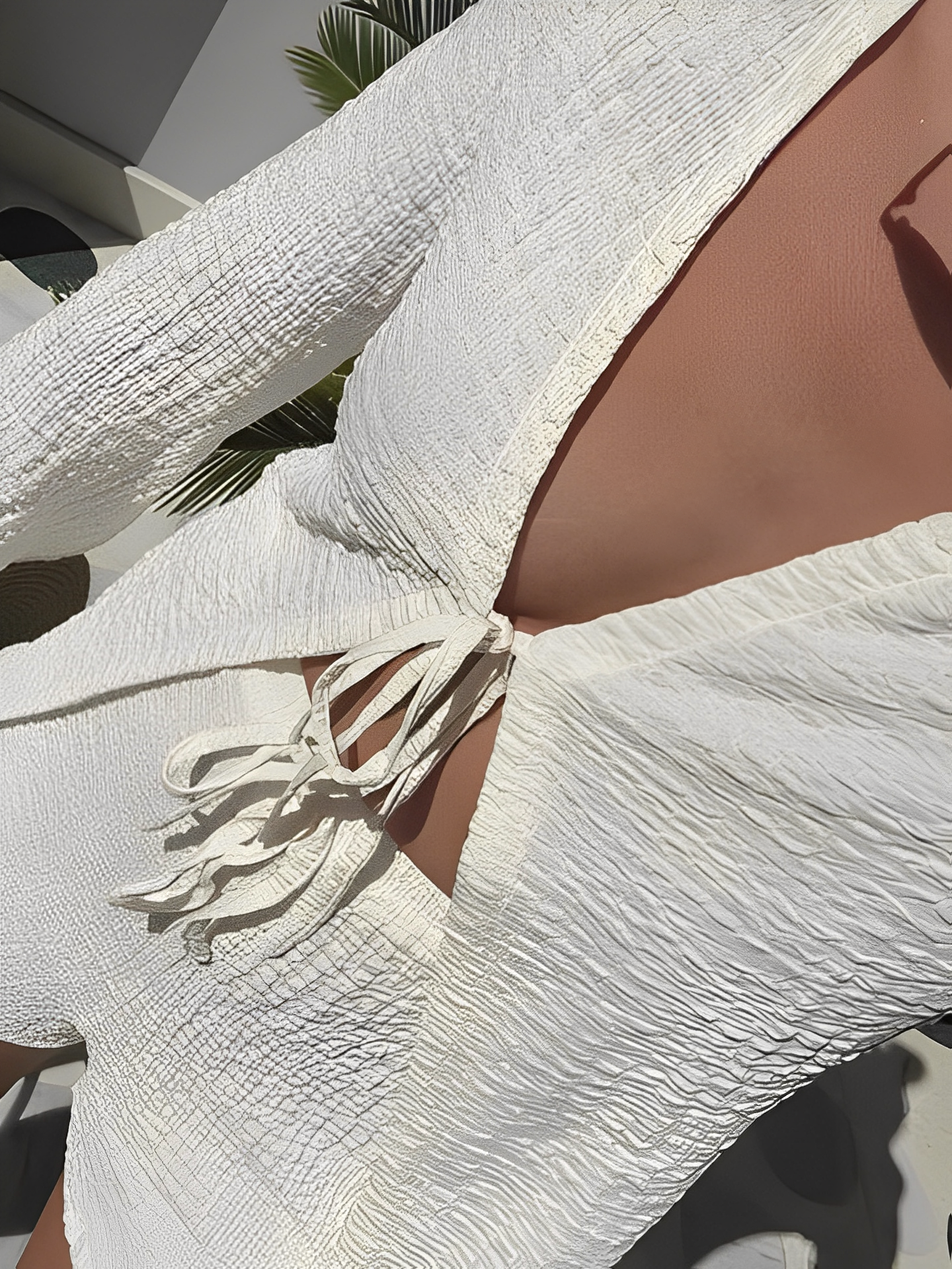 Conjunto Texturizado Daisy com Amarração e Short