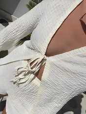 Conjunto Texturizado Daisy com Amarração e Short