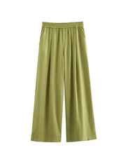 Conjunto Daniela com Camisa Manga Longa e Calça Pantalona Toque Linho