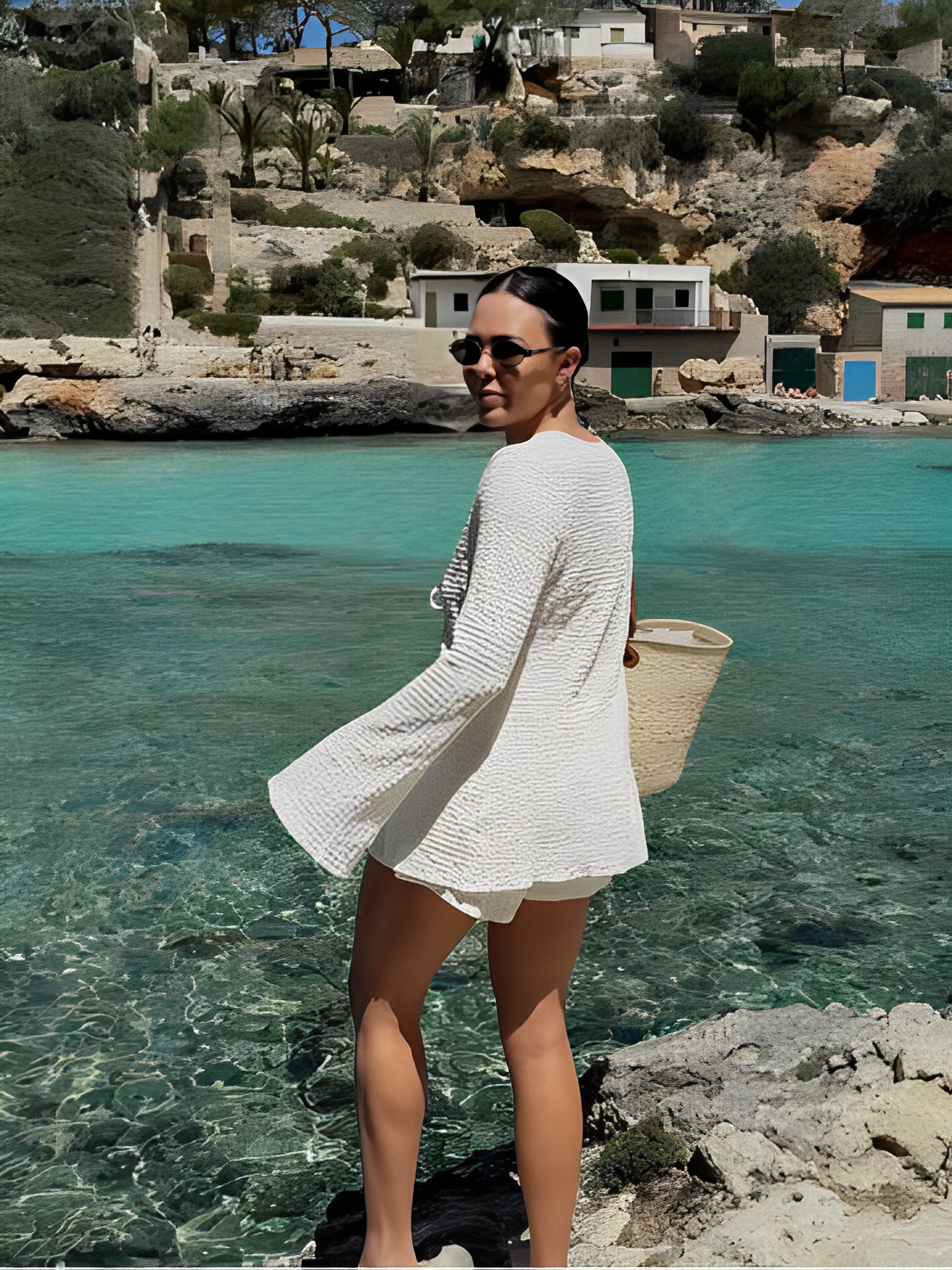 Conjunto Texturizado Daisy com Amarração e Short