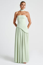 Vestido Longo Sem Alças Elegante Modern Mya