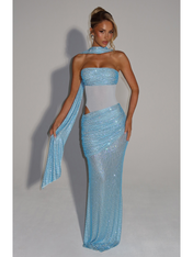 Vestido Longo Tomara Que Caia Brilhante Francine