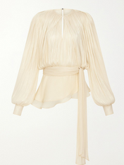 Vestido Bela Curto Acetinado com Babados e Short Invisível