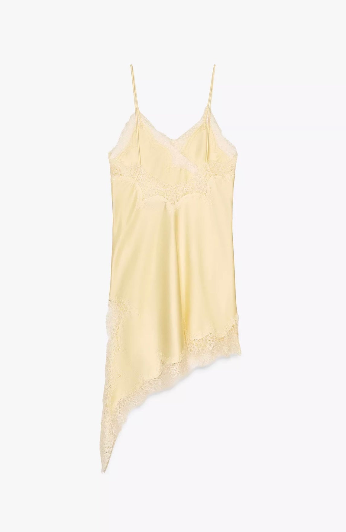 Vestido Curto de Cetim com Renda Pamella