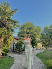 Vestido Aura Longo em Tule Drapeado Multiformas