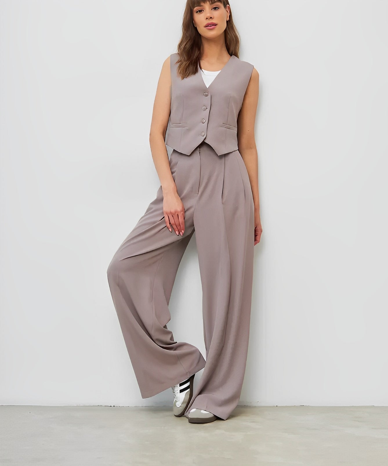 Conjunto Luciara em Alfaiataria Premium com Colete e Calça