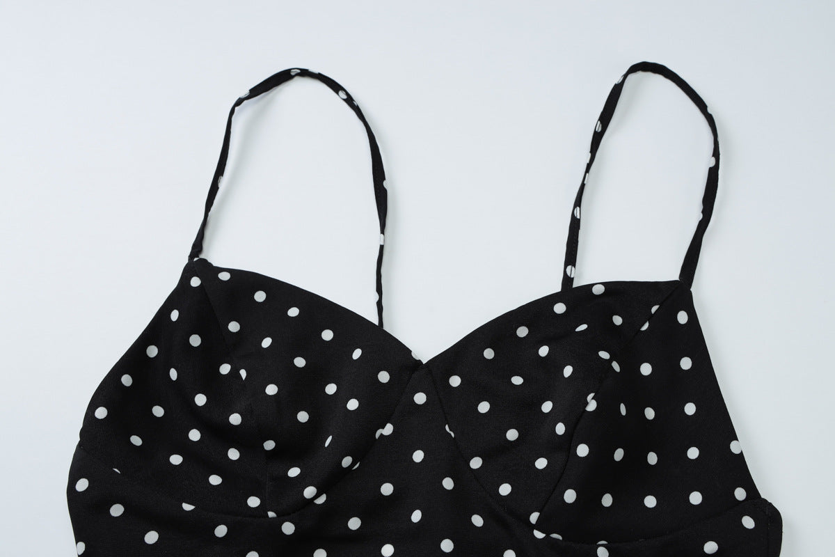 Vestido Brisa Longo em Poá com Lenço de Pescoço