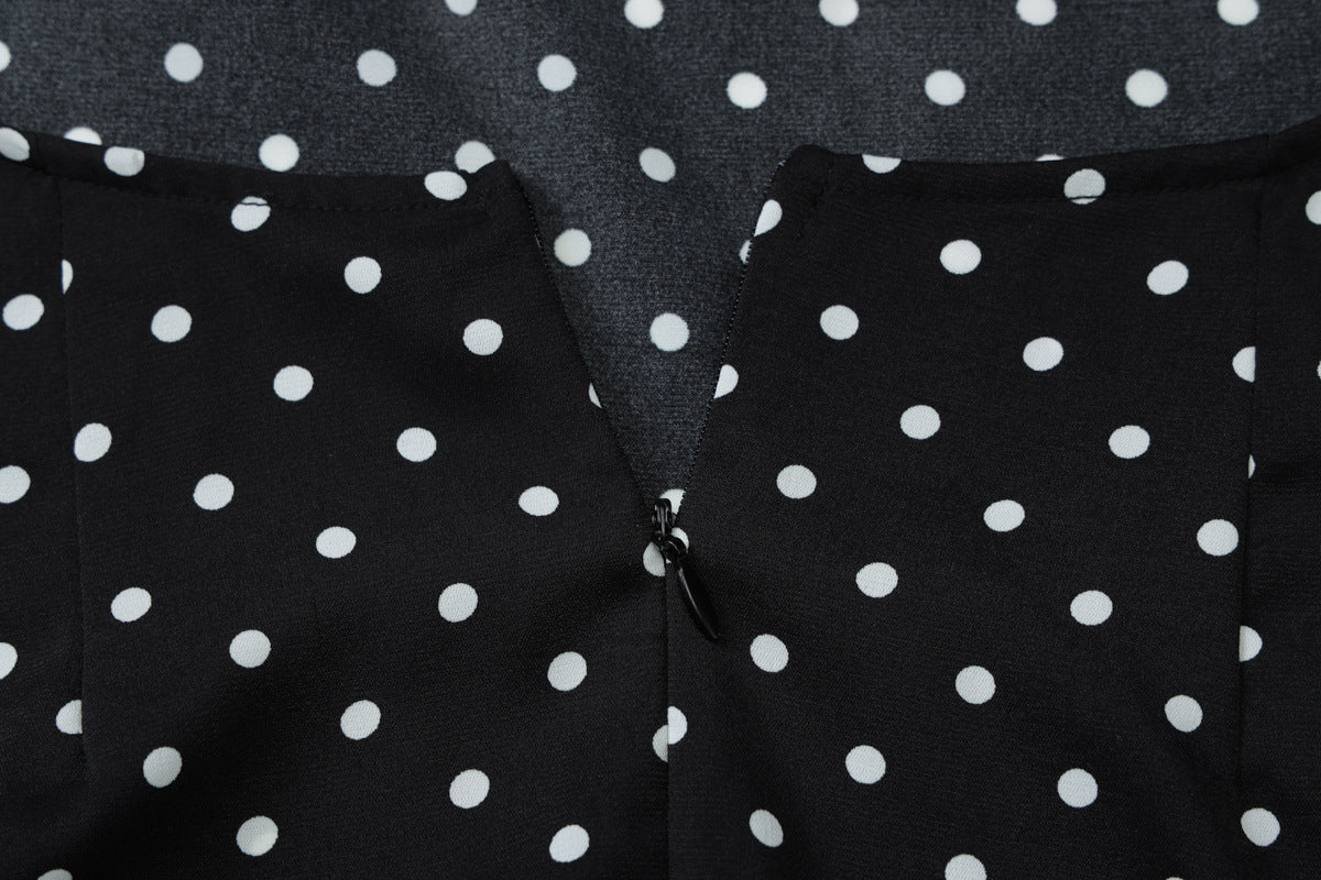 Vestido Brisa Longo em Poá com Lenço de Pescoço