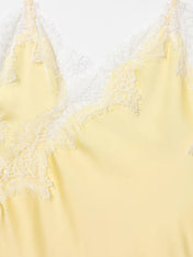 Vestido Curto de Cetim com Renda Pamella