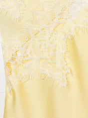 Vestido Curto de Cetim com Renda Pamella