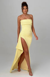 Vestido Longo Tomara Que Caia com Fenda Marina