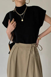 Regata Muscle Tee Tricô Gola Alta Básica