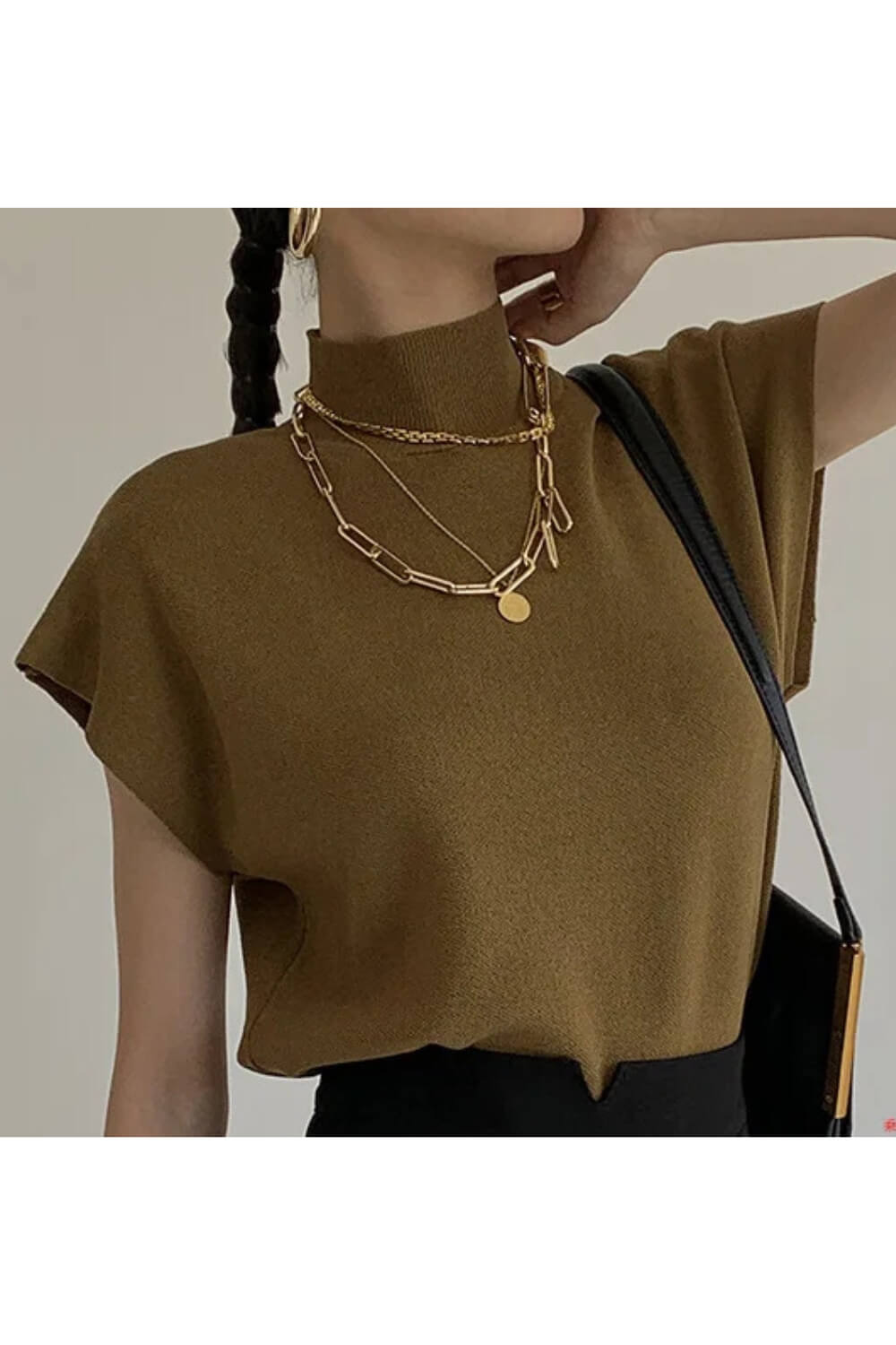 Regata Muscle Tee Tricô Gola Alta Básica