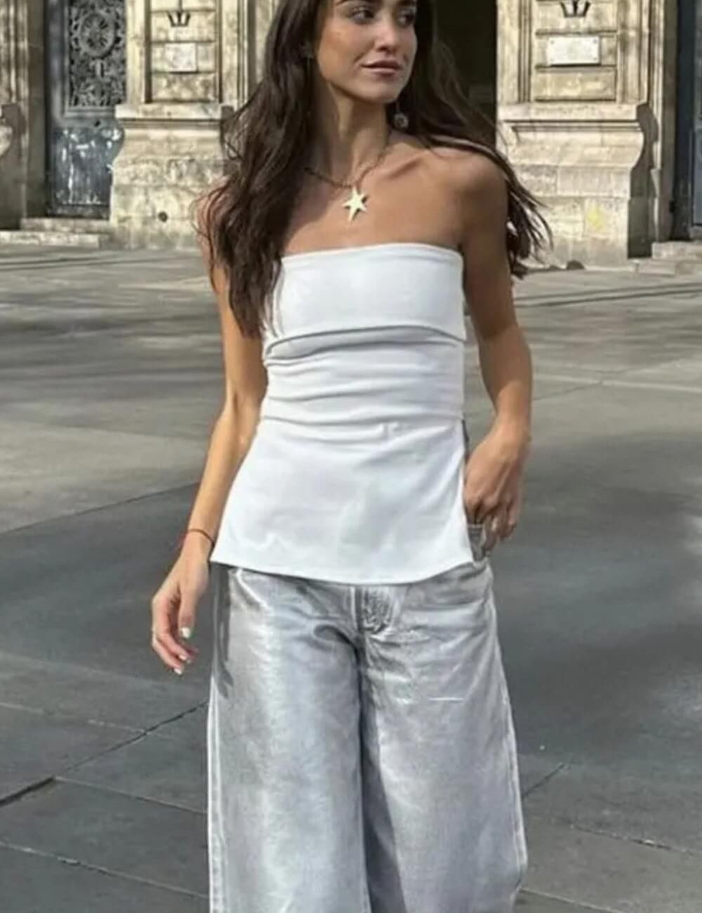 Top Lilly Tomara que Caia Alongado com Zíper