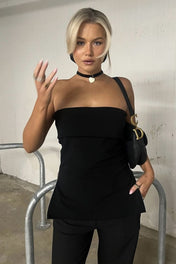 Top Lilly Tomara que Caia Alongado com Zíper