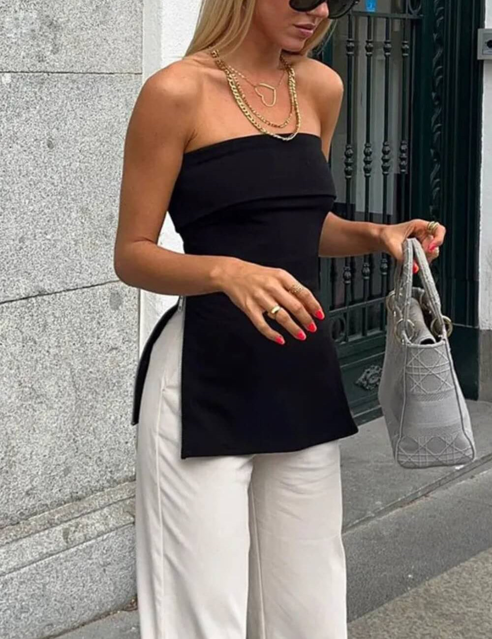 Top Lilly Tomara que Caia Alongado com Zíper