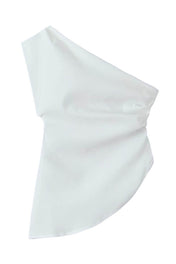 Blusa Skylar Assimétrica de Um Ombro Só