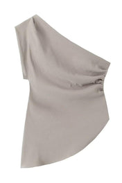 Blusa Skylar Assimétrica de Um Ombro Só