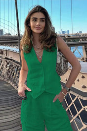 Conjunto Glover em Alfaiataria com Colete e Calça