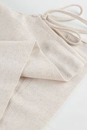 Conjunto Giza em Linho Misto com Cropped e Calça