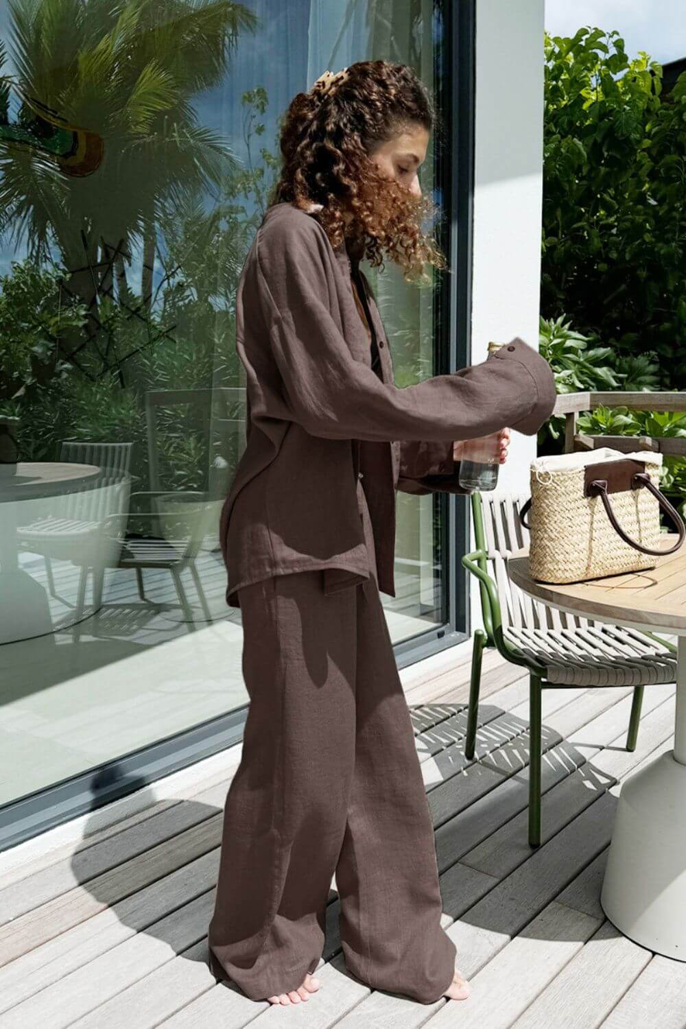 Conjunto Dakota em Linho e Algodão Camisa Oversized e Calça