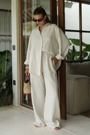 Conjunto Dakota em Linho e Algodão Camisa Oversized e Calça