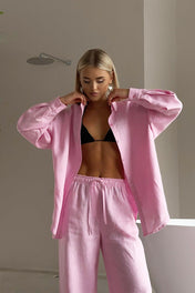 Conjunto Dakota em Linho e Algodão Camisa Oversized e Calça